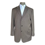 JOSEPH ABBOUD Nordstrom Wool Plaid Blazer Mens Suit Jacket Grey Brown 44 Regular