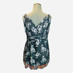 DKNY Donna Karan Women's Silver Gray Lace Sleeveless Blouse 14 Lined NWT $145