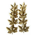 Gold Tone Metal Maple Leaf Napkin Rings Set of 10 Fall Autumn Table Decor EXC