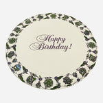 Avon Presidents Club Happy Birthday Ceramic Plate 10.25" Purple Floral EXC