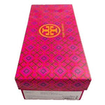 TORY BURCH Ines Embellished Logo Espadrille Flats Navy Canvas Size 5.5 NIB