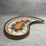 Vintage Pier 1 Alexandria Ceramic Serving Platter 16.5" Floral Hand Painted Tray