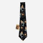 Tommy Bahama Mens 100% Silk Tie Black Mermaids Orange Flowers Necktie NWT
