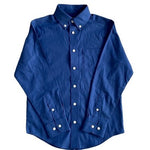CHAPS Boys Dress Shirt Blue Stretch Button Down Long Sleeve Classic Size 8 NWOT
