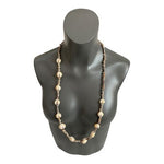 Vintage Hawaiian Cowrie Mixed Shell Lei Necklace Long Boho Coastal Beach 36" VG