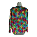 Jean for Joseph Le Bon Sequin Harlequin Diamond Pattern Jacket L Multicolor NWT