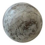 Gray Washed Wood Ball 5.5" Distressed Rustic Decor Signed Centerpiece Accent VG