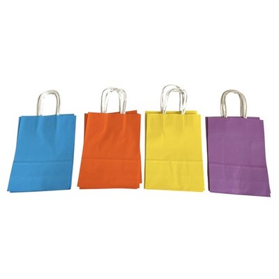 Kraft Paper Gift Bags with Handles 12Pack Multicolor Party Favor Bags Small  New