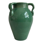 Large Chinese Green Glazed Ceramic Vase Jar Three Handles 7.5"x10.5" New