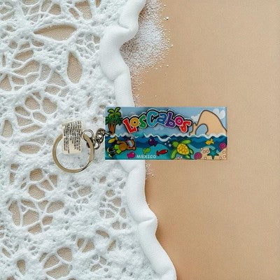 Los Cabos Mexico Keychain Acrylic 3D Holiday Resort Theme Souvenir Charm NWT
