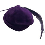 Vintage The Emporium Purple Wool Felt Feather Turban Hat Women’s Dress Hat VG