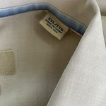 Tommy Bahama Men's XXL 100% Silk Embroidered Camp Shirt Cream Original Fit VG