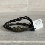 AMEN Passion Brown Leather Bracelet Unisex Double Layer Braid Magnet Lock NWT