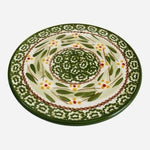 Temp-tations by Tara Old World Green Hand Painted Plate 7" VG
