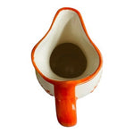 Hand Painted Ceramic Floral Pitcher Creamer Signed Acosta 5 Inch Vintage