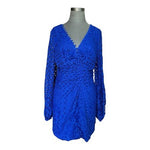 $169 Bardot Women's Blue Lily Long Sleeve V-neck Lace Dress Size 10/M-L NWOT