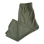 White House Black Market Olive Green Wide Leg Crop High Rise Stretch Pants Sz 8