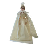 Ashton-Drake Winter Romance Porcelain Bride Doll Blonde Blue Eyes Stand VG