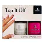 Jessica Top It Off Nail Polish Set Shatter Crackle 481 Nail Lacquer Duo NIB