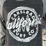 CARLSBAD California Surf Co Sweatshirt Women M Gray White Athletic EXC