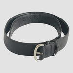 Cole Haan Women's Dark Brown Leather Belt Silver Buckle Size S VG