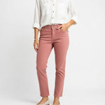 Chico's So Slimming Women's Rose Dawn Pink Ankle Jeans 1 (8) Mid Rise Stretch VG