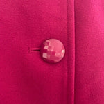 Simply Chloe Dao Women's Magenta Origami Trim Sleeve Blazer S 3D Flower 4-Button