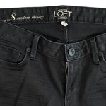 Ann Taylor Loft Charcoal Gray Skinny Jeans Women Size 29/8 Stretch Denim EXC