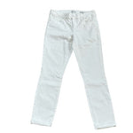 Jessica Simpson Women's White Cotton Skinny Roll Crop Jeans 6/28 Relaxed Fit G