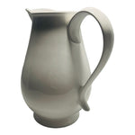Crate & Barrel Large White Ceramic Pitcher 9.5” Modern Pottery Jug NWOT