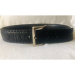 Machine by Bassico Vintage Black Leather Belt 38” Unisex 2-Layer Thick Spain VG