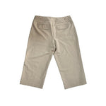 Hillard Hanson Women's Cropped Straight Leg Capri Pants 10 Tan Stretch NWT