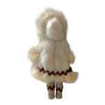 Vintage Alaska Inuit Girl Doll 8" Handmade Souvenir Blinking Eyes Collectible VG