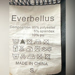 Everbellus Black PU Faux Leather High Rise Leggings Womens Activewear S VG