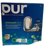 PUR Mineral Clear Faucet Mount Water Filter System Silver Chrome Open Box