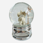 Things Remembered 2013 Musical Elephant Snow Globe 6.7" Born Free Christmas VG