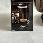 Ovente 2-in-1 Compact Coffee Maker 14oz K-Cup Ground Coffee Fast Brew NIB