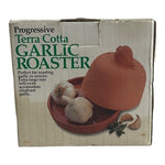 Vintage Progressive International Terra Cotta Onion Garlic Roaster Pot 5" NIB