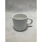 Set 4 Crate & Barrel White Porcelain Espresso Cups 2.5" Contemporary Coffee Mugs