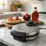 Elite Cuisine Classic Belgian Waffle Maker EWM-8200 Stainless Steel NIB