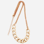 NIB 18K Gold-Filled Cuban Link Chain Necklace Large Statement Jewelry