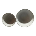 Modern White Ceramic Planters Set of 2 Horizontal Ribs 5" 4" Round Pots New