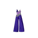 Weissman Girls Purple Dance Jumpsuit Size Small Costume Performance Outfit