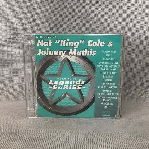 Rare! Karaoke CD Nat King Cole & Johnny Mathis - Legends Series Volume 20