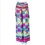 PALOMA VIVACITY Mandala Wide Leg Harem Pants Women S Boho Beach Festival EXC