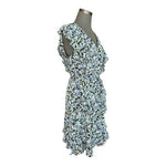 Tommy Hilfiger Womens Blue Floral Print Fit & Flare Dress Size 14 NWT