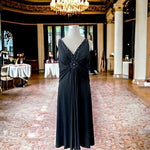 Jessica Howard Beaded Embroidered Fit & Flare Evening Dress Black Size 16
