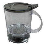 Teavana Perfect Tea Glass Press Maker Pot Black Transparent 6.5" Infuser VG