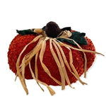 Orange Fabric Pumpkin Cushion Medium Size Fall Harvest Autumn Home Decor