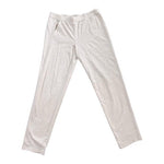Denim&Co Cotton Straight Athletic Pants Women Medium Off White Elastic Waist New